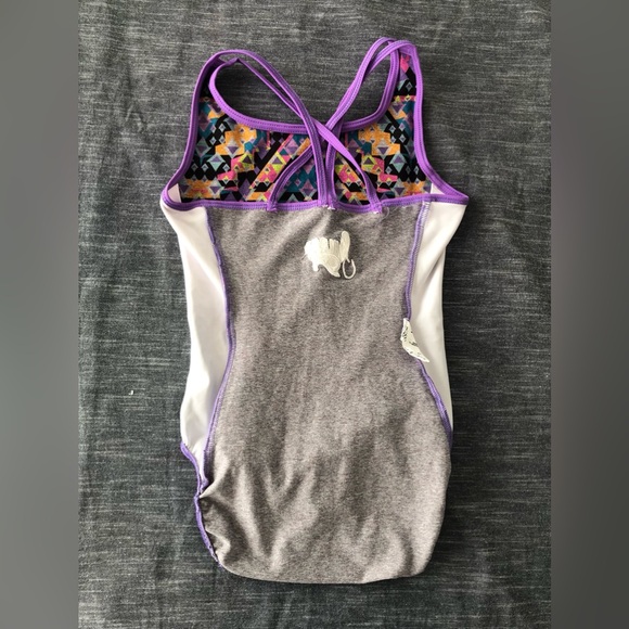 GK Simone Biles Gymnastics Leotard Purple Kaleidoscope AS Adult Small - Picture 5 of 11
